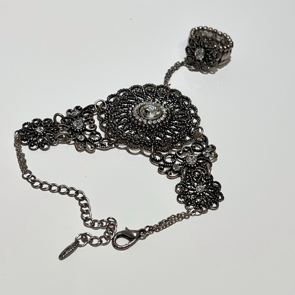 Vintage VCLM Chain Ring Bracelet Mandala - Picture 9 of 15